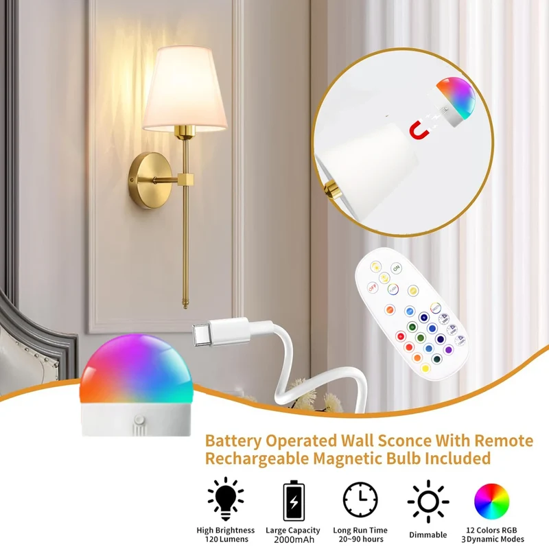 Applique Murale Sans Fil rechargeable