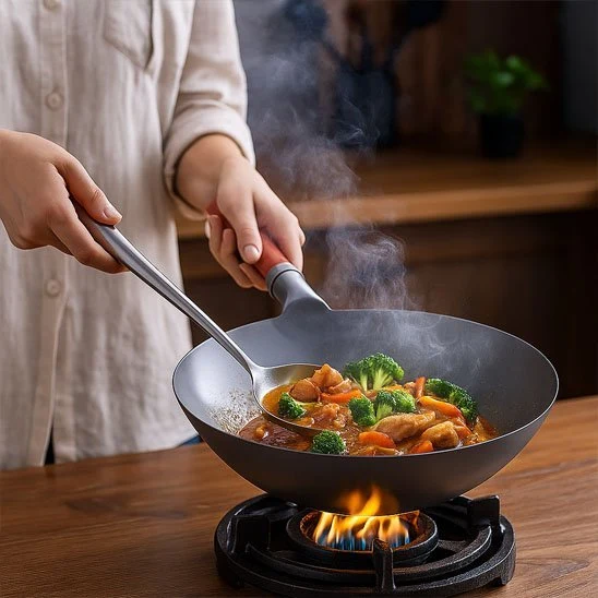 Poele wok pour une cuisson rapide