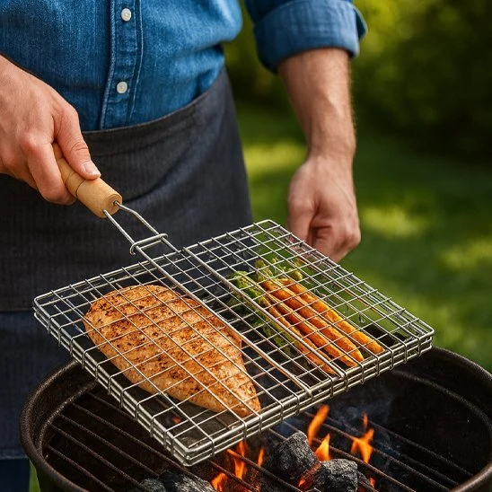 Grille pour barbecue antiadhésif