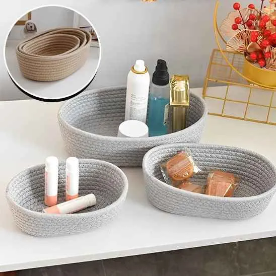 Paniers de rangement salle de bain