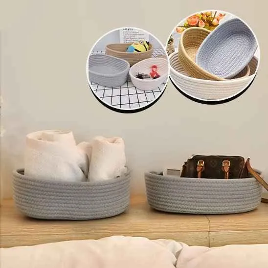 Paniers de rangement salle de bain