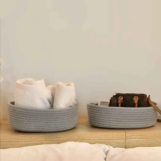 Paniers de rangement salle de bain