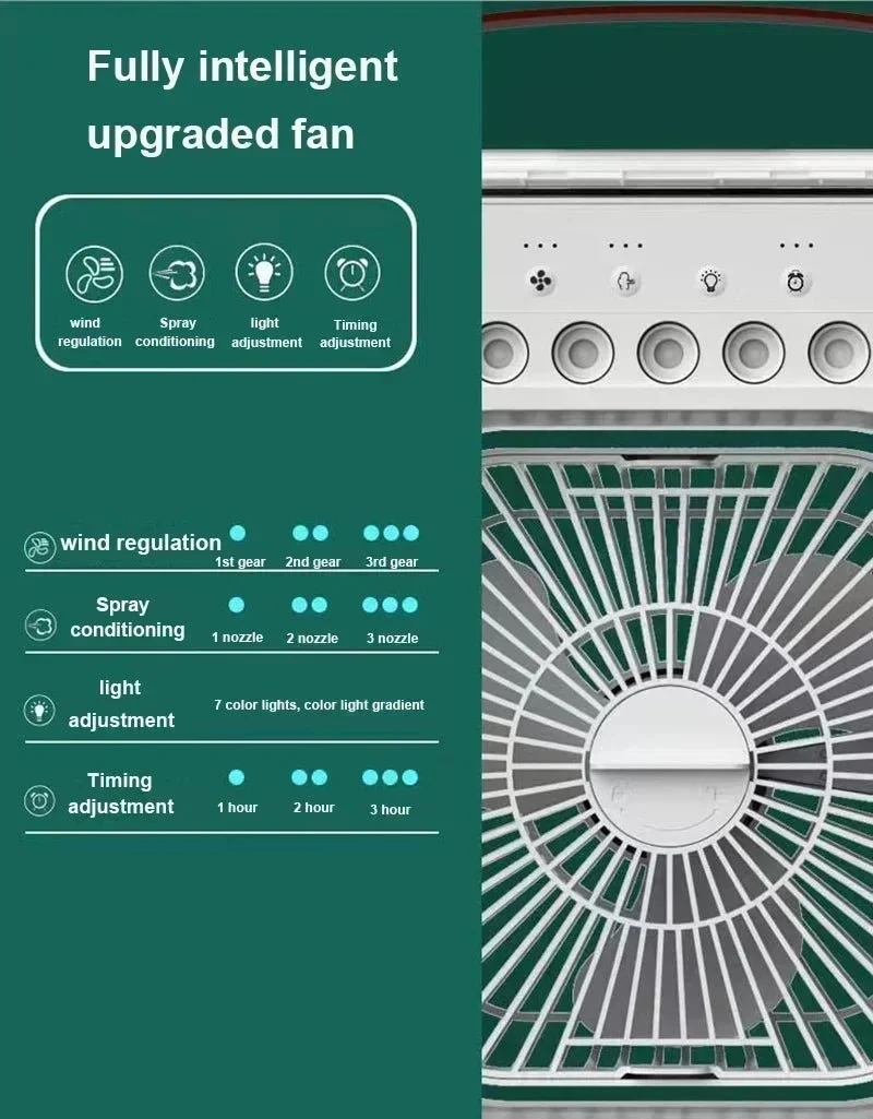 Ventilateur portable | 3-en-1 prend eau +glaçon