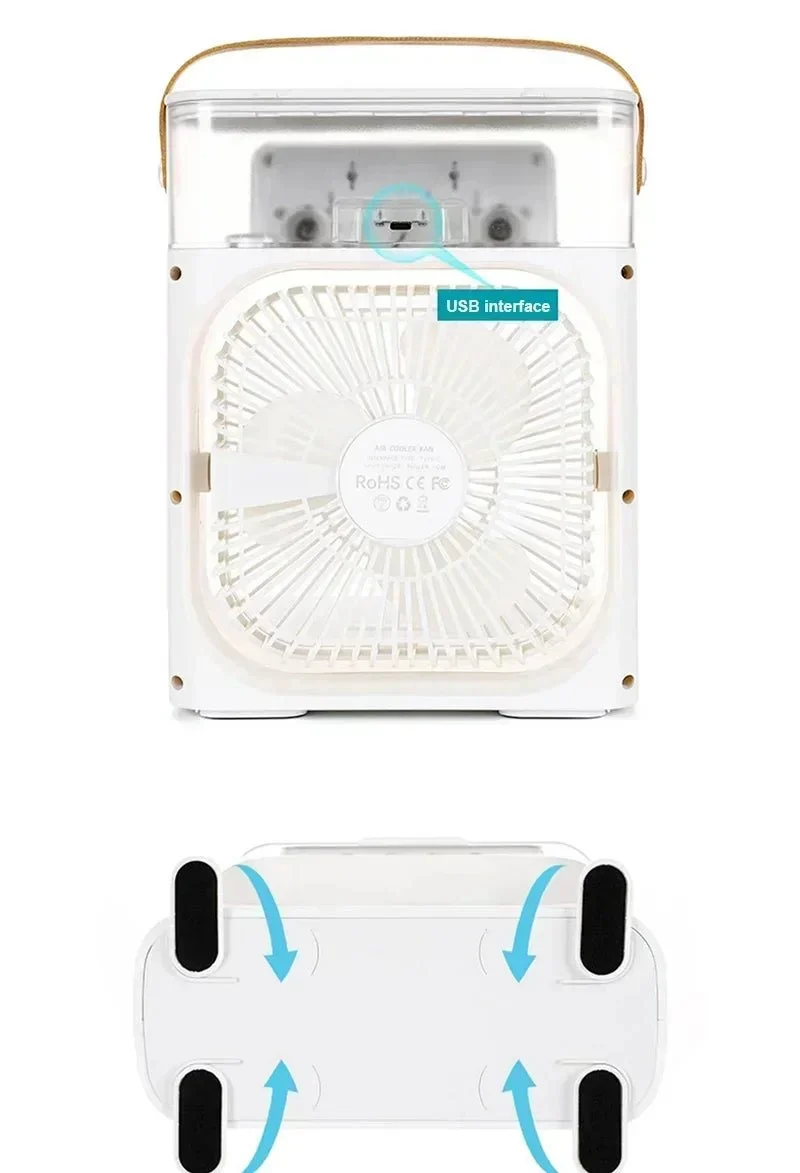 Ventilateur portable | 3-en-1 prend eau +glaçon