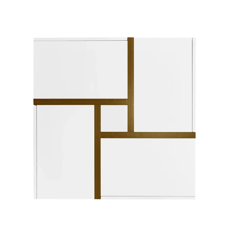 Table basse brillante avec 4 tiroirs
