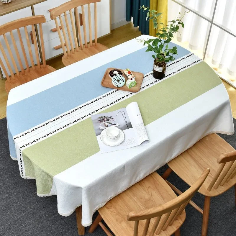 Nappe en coton et lin