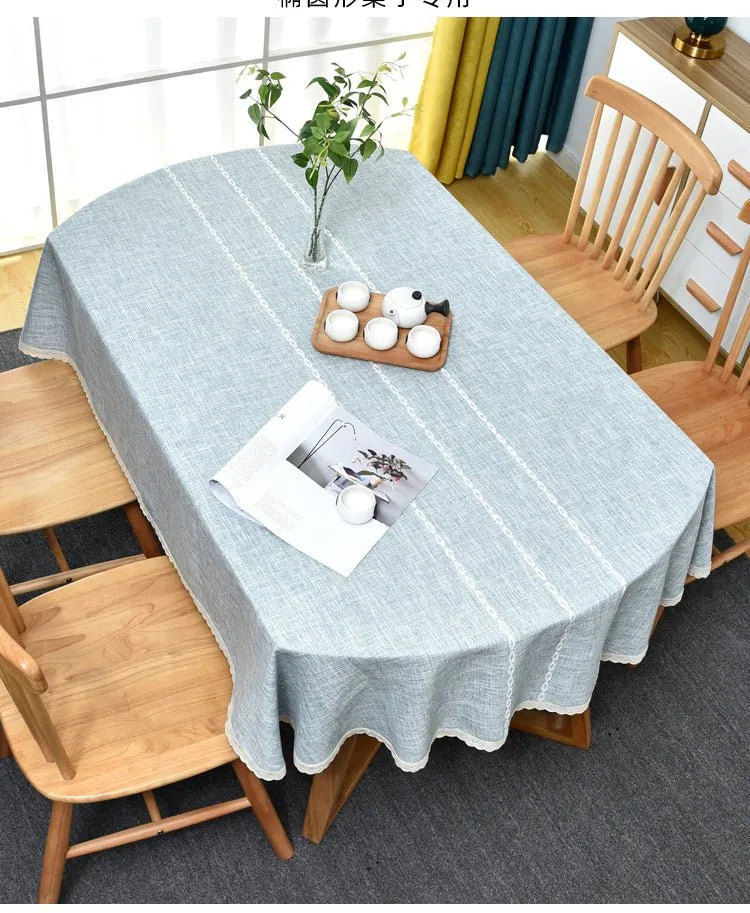 Nappe en coton et lin