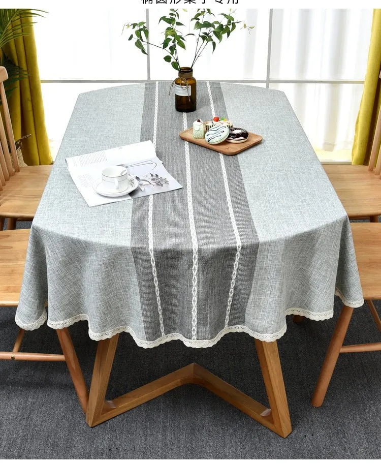 Nappe en coton et lin