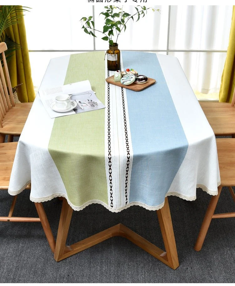 Nappe en coton et lin