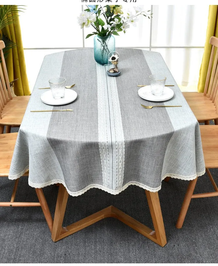 Nappe en coton et lin