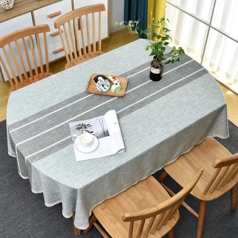 Nappe en coton et lin