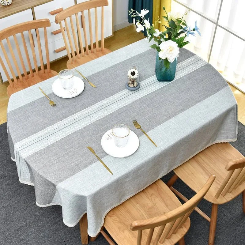 Nappe en coton et lin