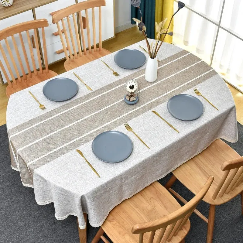 Nappe en coton et lin