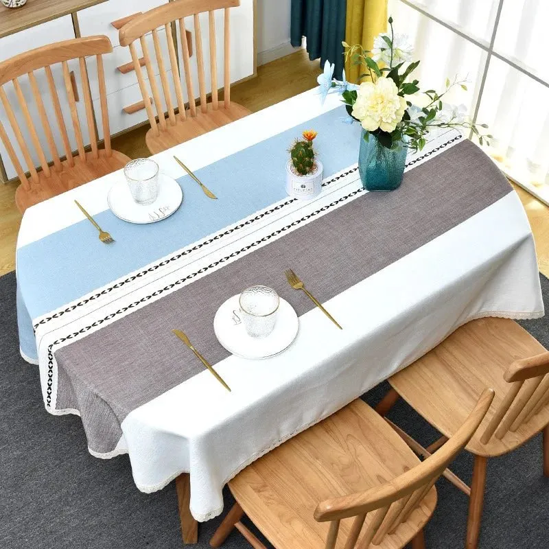 Nappe en coton et lin