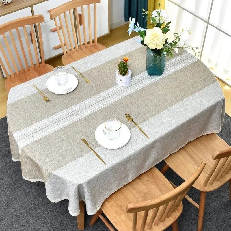 Nappe en coton et lin