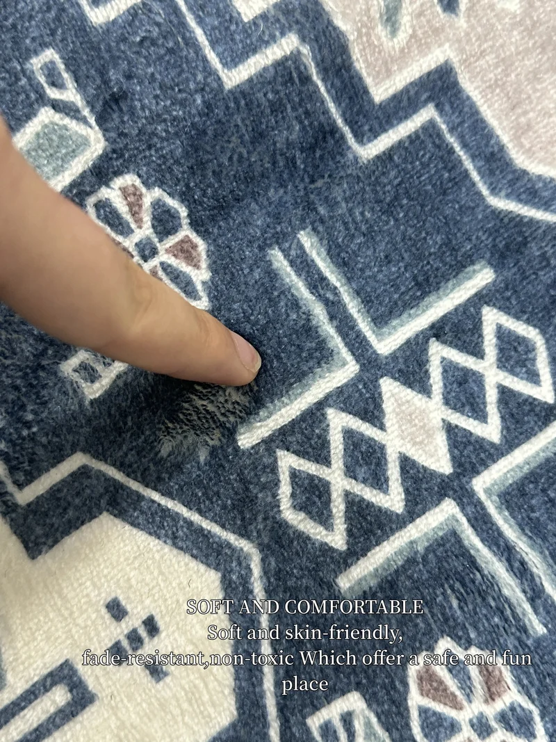 tapis de sol à fleurs, demi-cercle imprimé