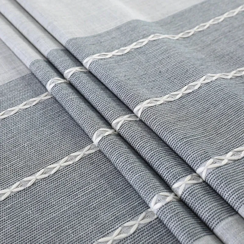 Nappe rectangulaire en lin et coton
