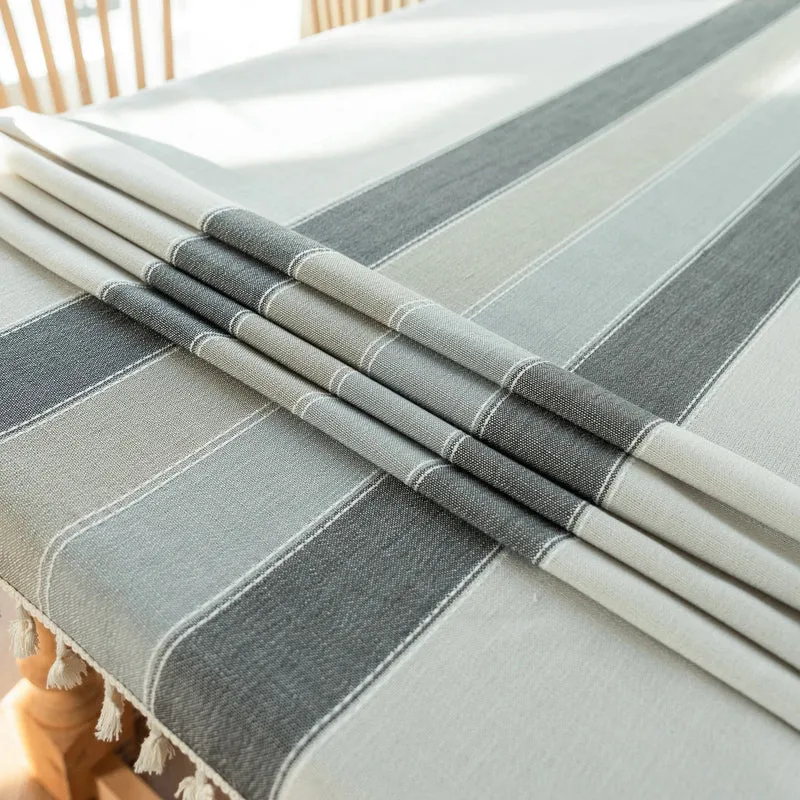 Nappe rectangulaire en lin et coton