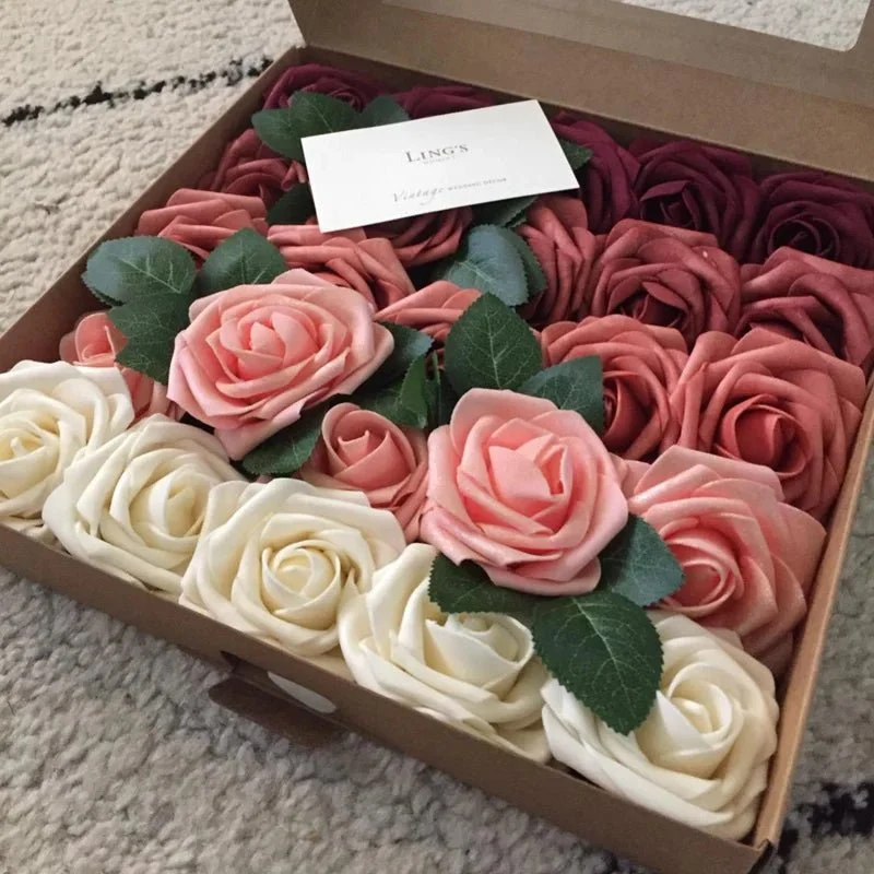 Bouquet de roses artificielles