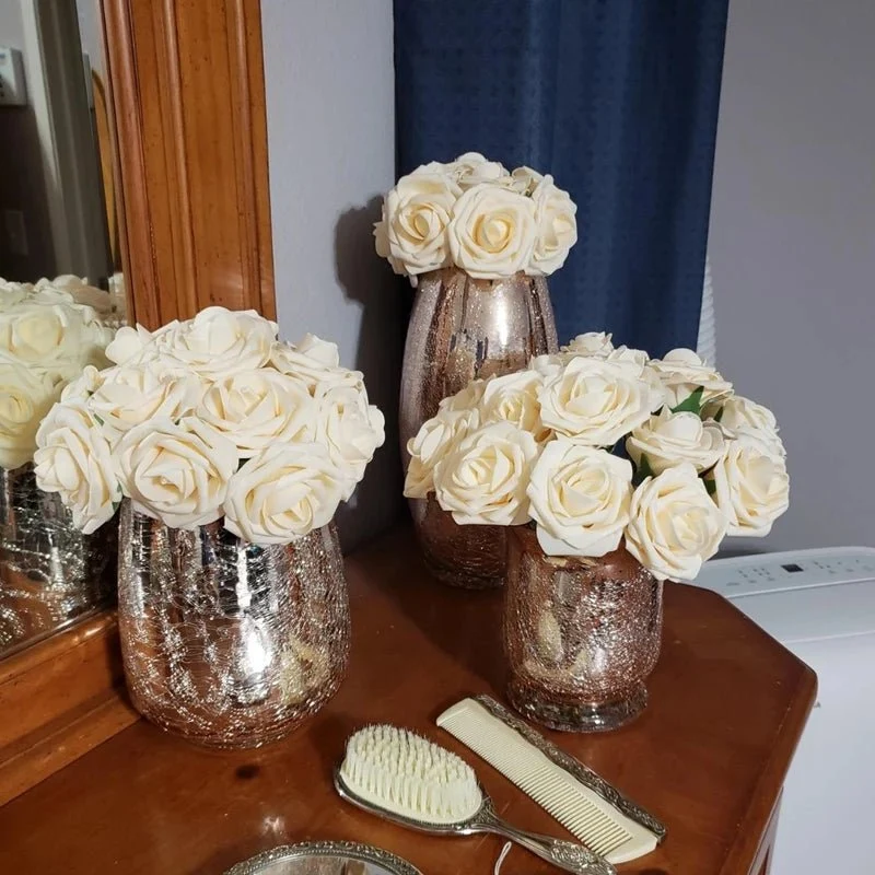 Bouquet de roses artificielles