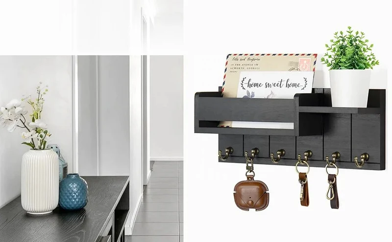 Porte-clés décoratif et organisateur de courrier