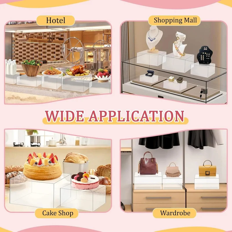 Présentoirs à gâteaux et desserts en forme de cube