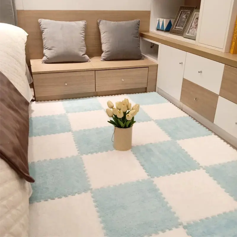 tapis de puzzle en peluche douce pour enfants,