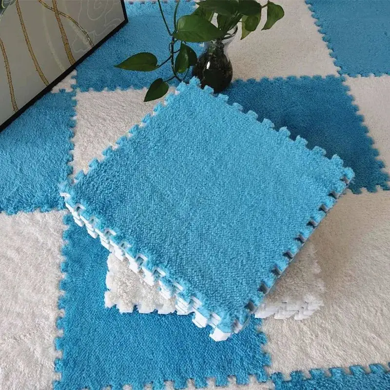 tapis de puzzle en peluche douce pour enfants,