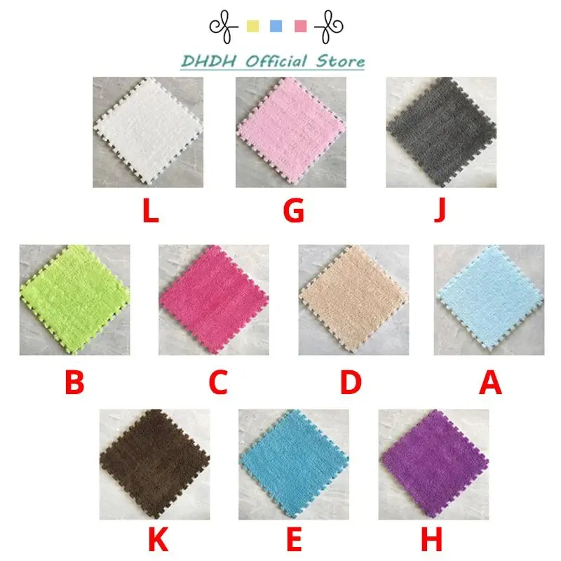 tapis de puzzle en peluche douce pour enfants,