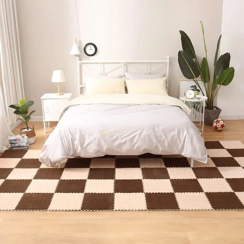 tapis de puzzle en peluche douce pour enfants,