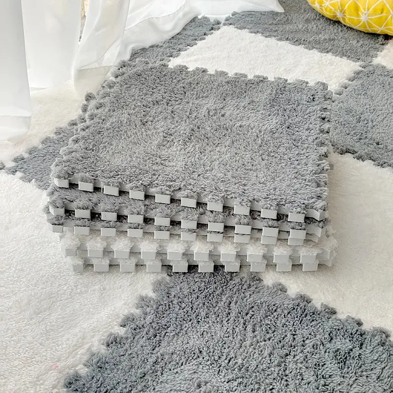 tapis de puzzle en peluche douce pour enfants,