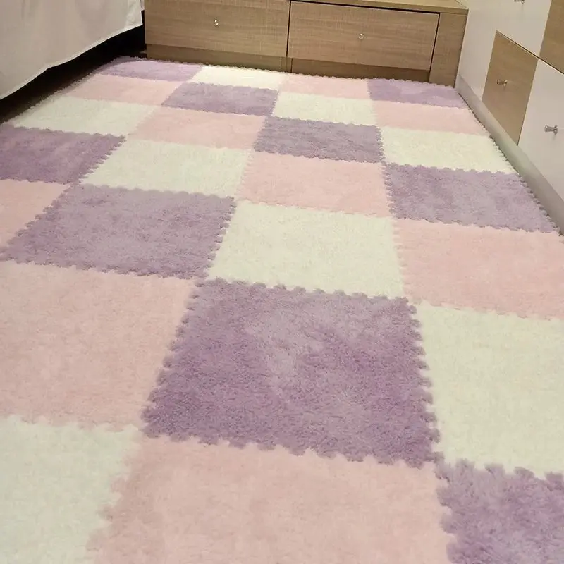 tapis de puzzle en peluche douce pour enfants,