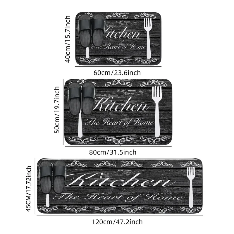 Tapis de cuisine lavable, antidérapant