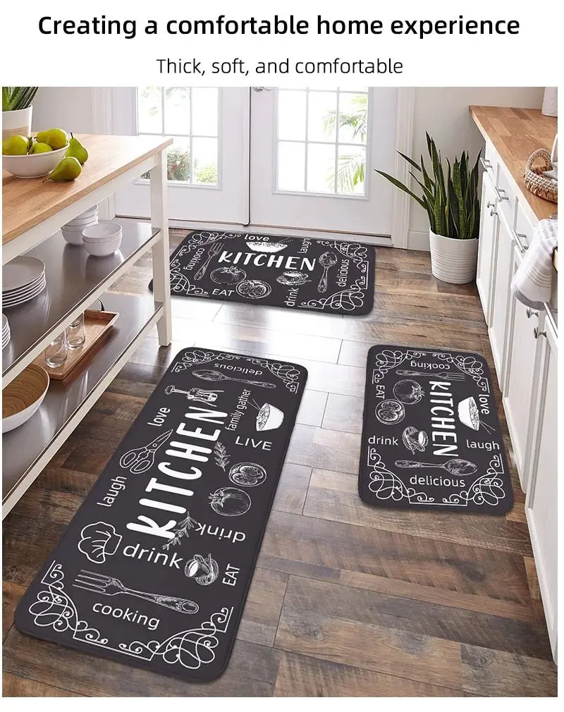Tapis de cuisine lavable, antidérapant