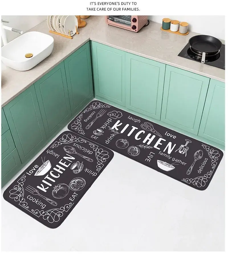 Tapis de cuisine lavable, antidérapant