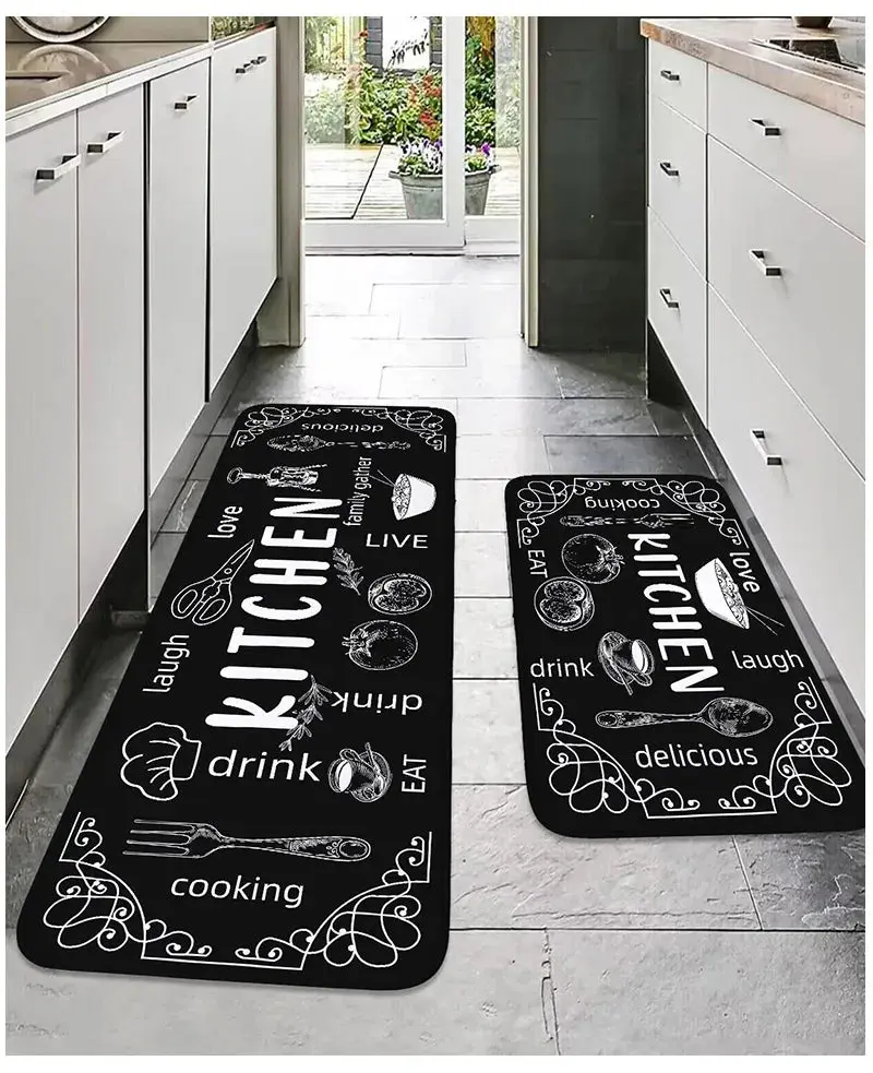 Tapis de cuisine lavable, antidérapant