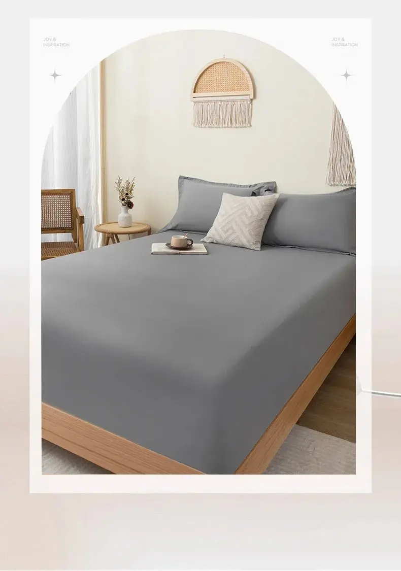 Drap-housse en coton de couleur