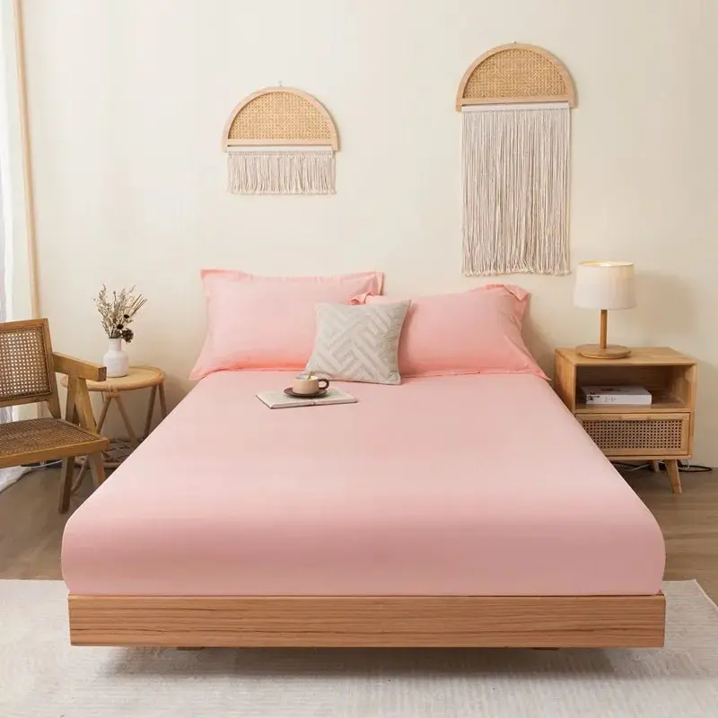 Drap-housse en coton de couleur