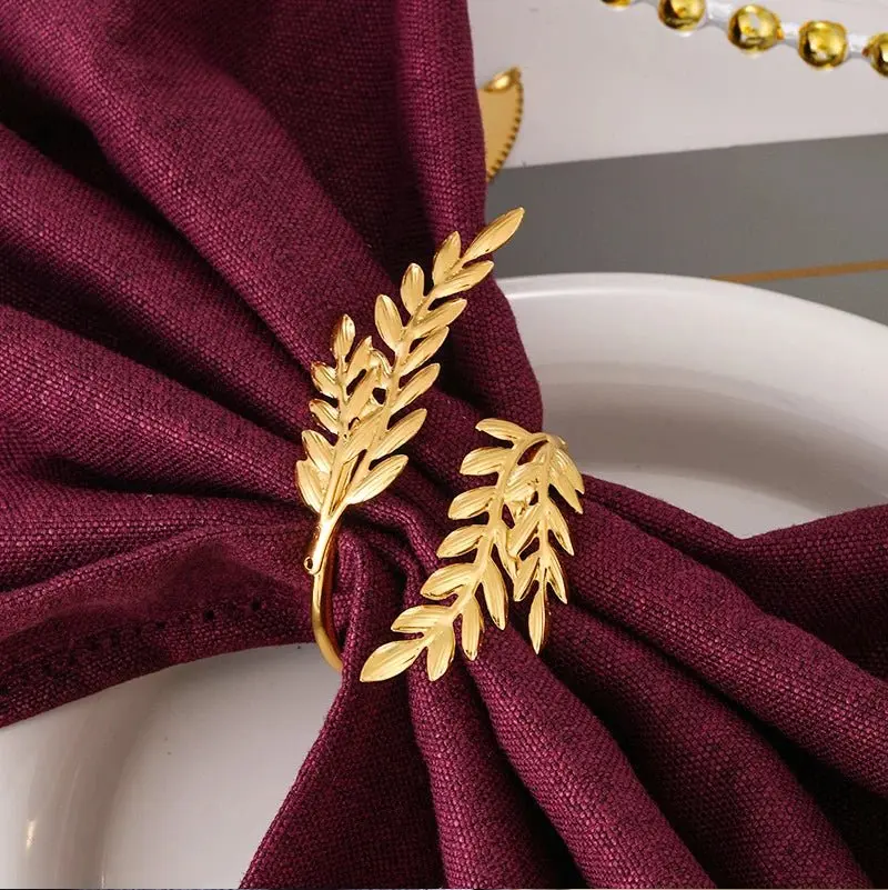Ronds de Serviette en Blé localité, Porte-Serviette en Métal