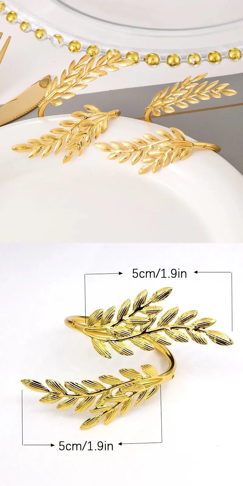Ronds de Serviette en Blé localité, Porte-Serviette en Métal