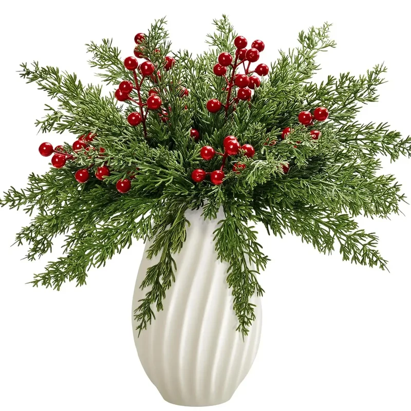 Branches de pin artificielles avec tiges