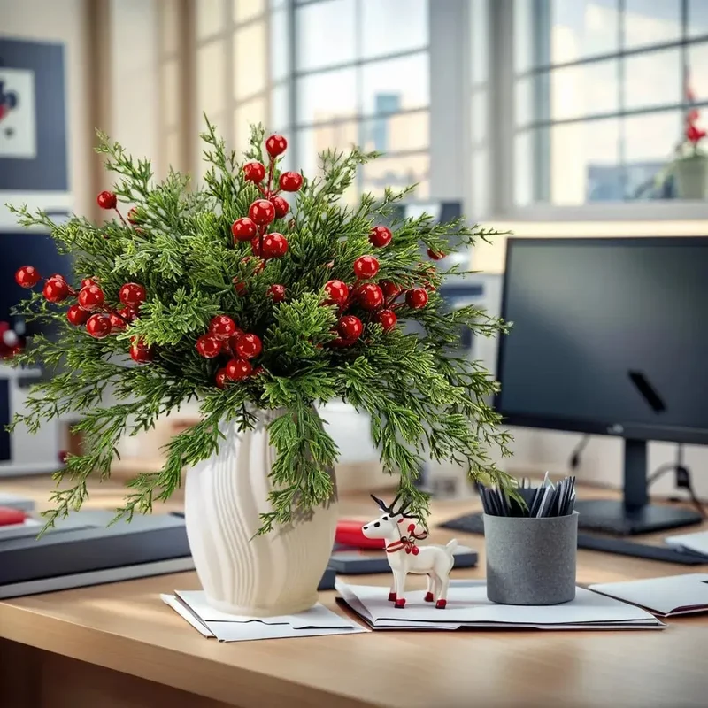 Branches de pin artificielles avec tiges
