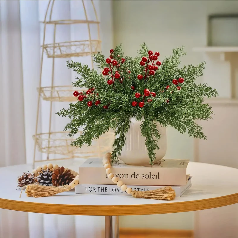 Branches de pin artificielles avec tiges