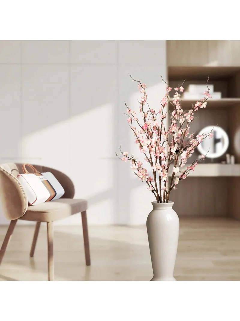 fleurs blanches en plastique