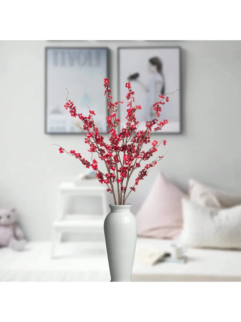 fleurs blanches en plastique