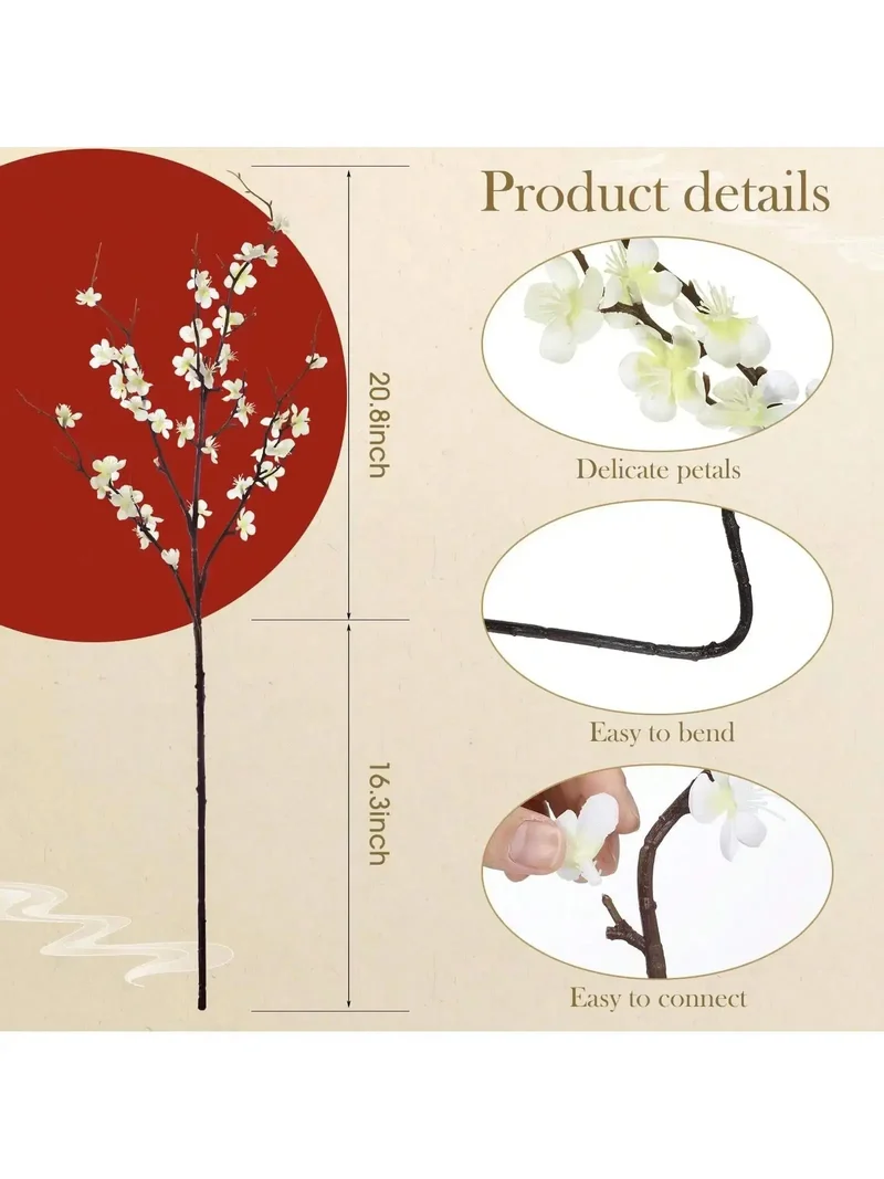fleurs blanches en plastique