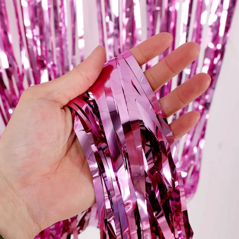 Rideau à franges en feuille d'aluminium