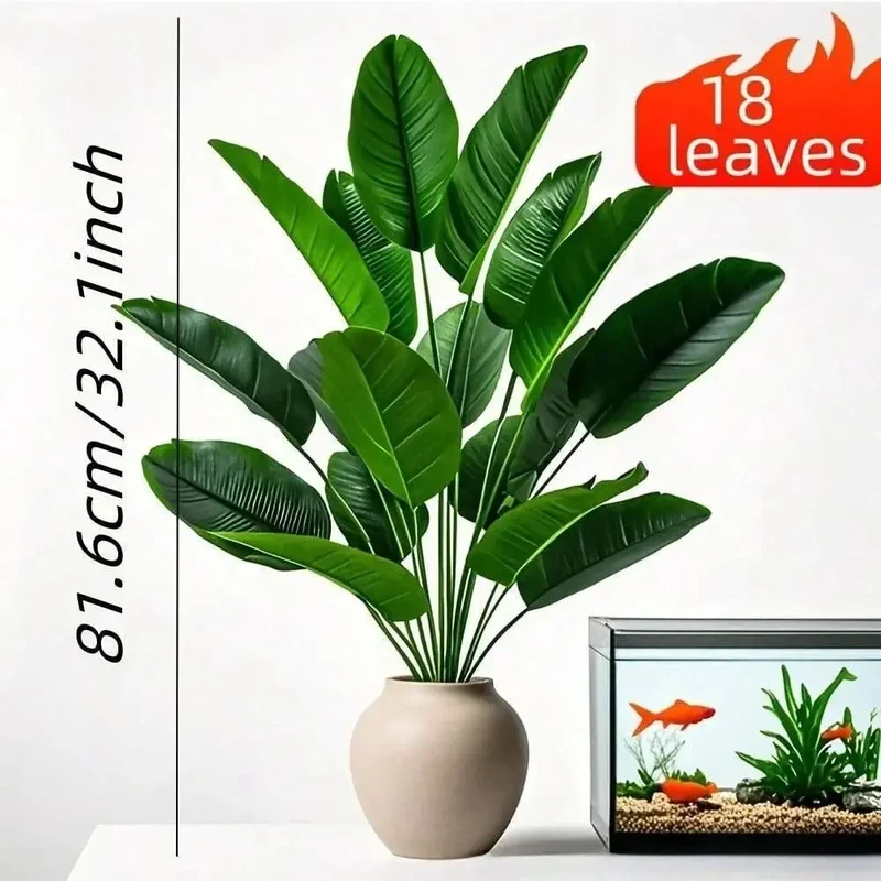 18 feuilles plantes artificielles