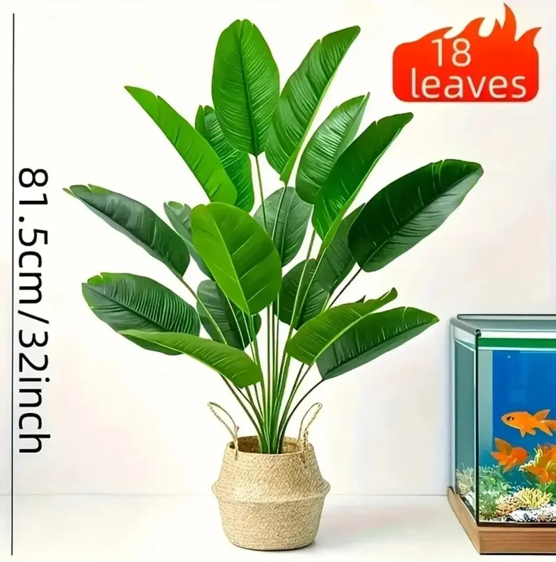 18 feuilles plantes artificielles