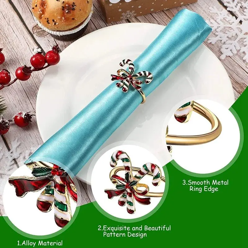 Ronds de Serviette de Noël, Porte-Serviette,